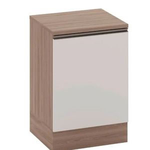 Balcão com Tampo 58cm 1 Porta Etna Carvalho Oak/Off White