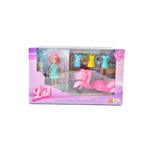 Brinquedo Magia Toys Boneca com Motinha e Acessórios