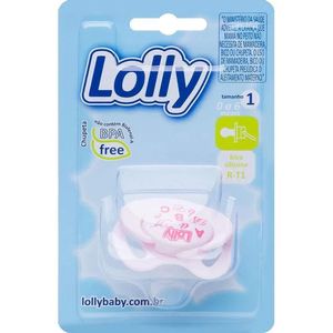 Chupeta Tradicional De Silicone Rosa Lolly Baby