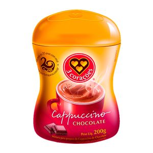 Cappuccino Chocolate 3 Corações Pote 200g