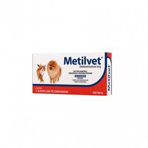 Metilvet Anti-Inflamatorio Vetnil 10 Comprimidos 5mg
