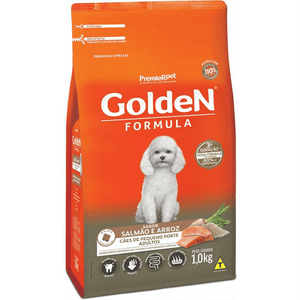 Ração Golden Cães Adultos Mini Bits Salmão e Arroz