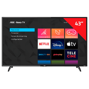 Smart TV 43" AOC Roku 43S5195/78G Full Hd