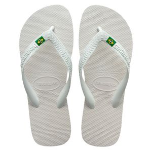 Sandália Havaianas Branco Brasil Light Tamanho 39/40