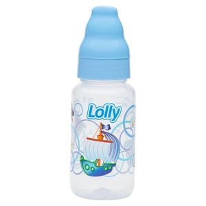Mamadeira Lolly Bico de Silicone Redondo Azul