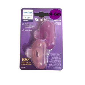 Chupeta Soothies Meninas 2X1 T1 4-6 Meses Avent