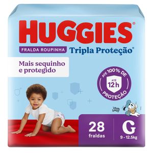 Fralda Descartável Roupa Tripla Proteção Tamanho G 28x1