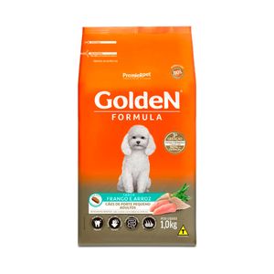Ração Golden Fórmula Mini Bits para Cães Adultos de Porte Pequeno Sabor Frango e Arroz 1kg