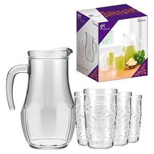 Conjunto Jarra E Copo Nadir Nature 5 Peças