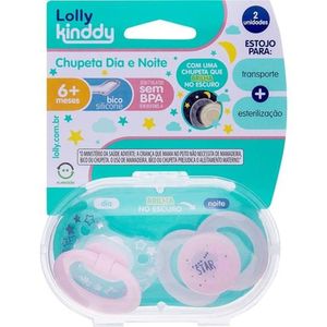 Kit Chupeta Dia e Noite Star Rosa Lolly 2x1