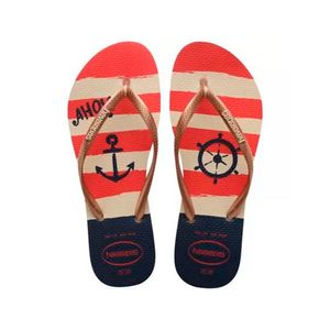 Sandália Havaianas Slim Nautical Bege/Rosa Gold 39/40
