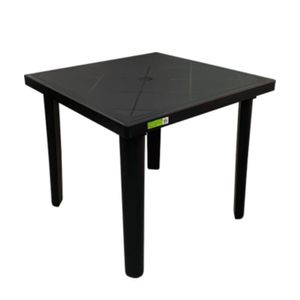 Mesa de Plástico Quadrada Desmontável Topplast Preto
