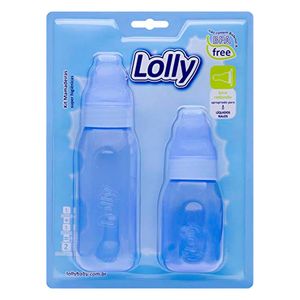 Kit De Mamadeiras Clean Azul Lolly 220 Ml E 120 Ml