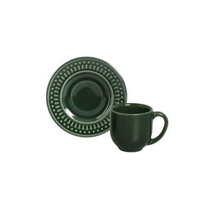 Conjunto Porto Brasil com 6 Xícaras de Café com Pires Roma Botânico