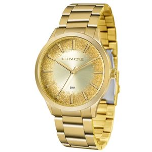Relógio Analógico Lince Feminino Dourado LRG4593L C1KX