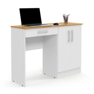 Escrivaninha para Computador Space Patrimar Branco/Cinamomo