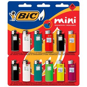 Isqueiro Mini Bic Combo com 12 Unidades