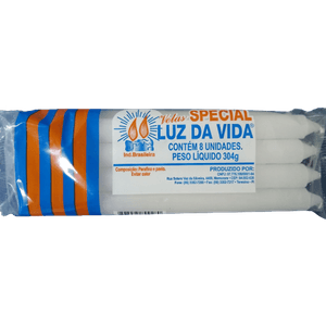 Vela Luz da Vida Special Branca Pacote com 8 Unidades