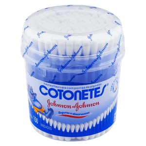 Hastes Flexíveis Cotonete Johnson & Johnson 150 unidades