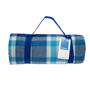 Tapete De Jardim De Enrolar KaBaby Xadrez Azul 150x135cm