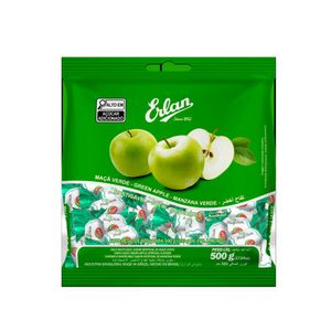 Bala Erlan Mastigável Maçã Verde 500g