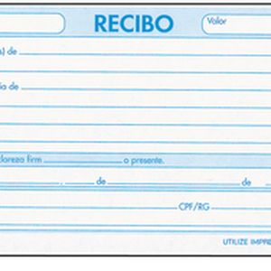 Recibo Comercial sem Canhoto Pequeno Tilibra 50 Folhas