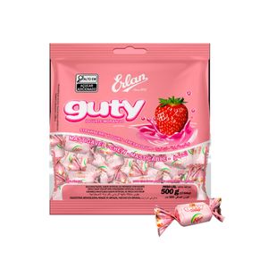 Bala Erlan Mastigável Guty Morango 500G
