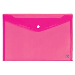 Pasta Envelope com Botão A4 Rosa