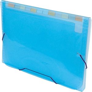 Pasta Sanfonada A4 Line Com 12 Divisórias Azul