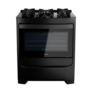 Fogão 5 Bocas CFS5VAE Mesa de Vidro Consul Preto Bivolt