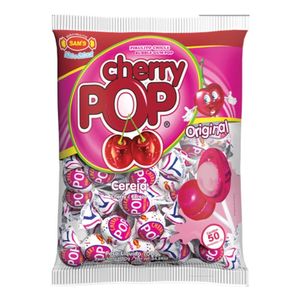 Pirulito Cherry Pop Cereja Pacote com 50 Unidades