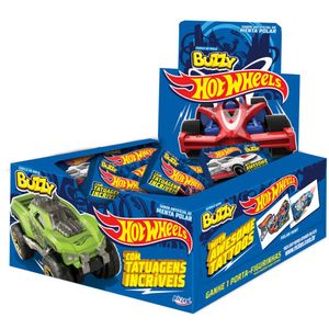 Chiclete Buzzy Hot Wheels Tattoo Menta 360G