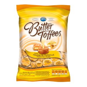 Balas de Caramelo Butter Coffees de Leite com Recheio Sabor Creme de Maracujá 100g