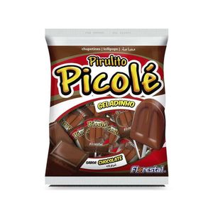 Pirulito Picole Chocolate Pacote com 50 Unidades
