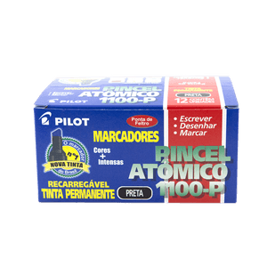 Pincel Atômico Permanente Preto 1100-P