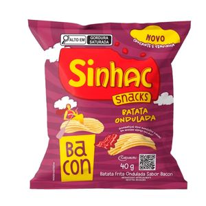 Batata Ondulada Sinhac Bacon 40g