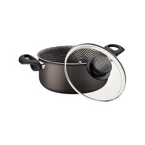 Caçarola Tramontina Paris Antiaderente Tampa de Vidro Chumbo 26CM