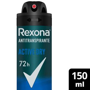 Desodorante Antitranspirante Aerosol Rexona Men Active Dry 150ml