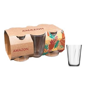 Jogo de Copo de Vidro Amazon Nadir Figueiredo 190ml Conjunto com 6 Peças