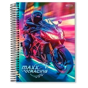 Cadernos Capa Dura 20 Matérias 400 folhas Maxx Racing Malthus