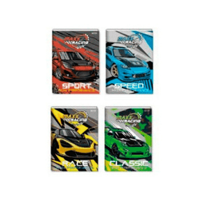 Caderno Confetti Brochura CD 96 Folhas Max Racing Sortido