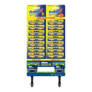 Aparelho Descartável para Barbear Probak II 28 Unidades + UEFA Champions League Gillette Prestobarba3 2 Unidades