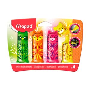 Marca Texto Fluo Peps Mini Friends Maped 4 Unidades