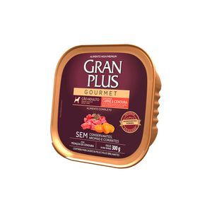 Pate Gran Plus Gourmet Cão Adulto Carne Com Cenoura 300G