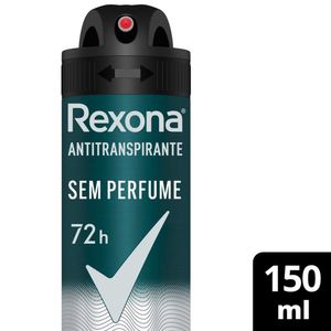 Desodorante Antitranspirante Rexona Men Sem Perfume 72h 150 ml