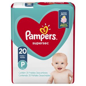 Fralda Descartável Infantil Pampers Supersec P Pacote 20 Unidades