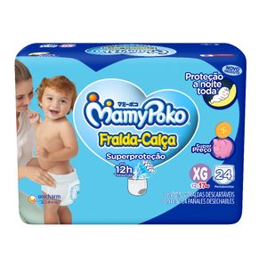 Fralda Descartável Calça Azul Mamypoko Super Proteção Mega Tamanho XG 24x1