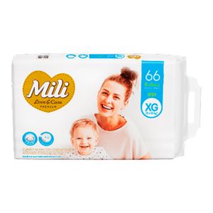 Fralda Mili Love & Care Premium XG Pacote com 66 Unidades