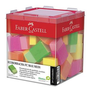 Borracha FC Max Neon Sortido Fabeer Castell 24 Unidades