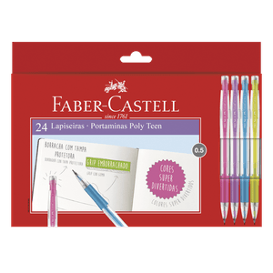 Lapiseira 0,5mm Poly Teen Faber Castell 24 Unidades